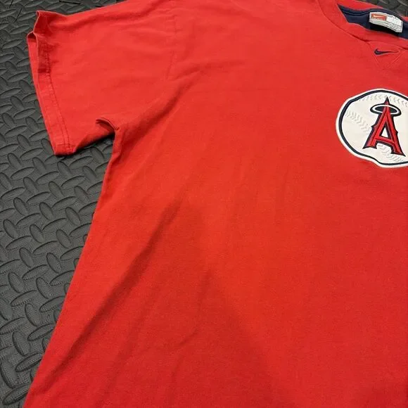 Rare Vtg 1990’s Team Nike MLB Anaheim Angels Sz XXL Red shohei ohtani mike trout - Picture 6 of 10
